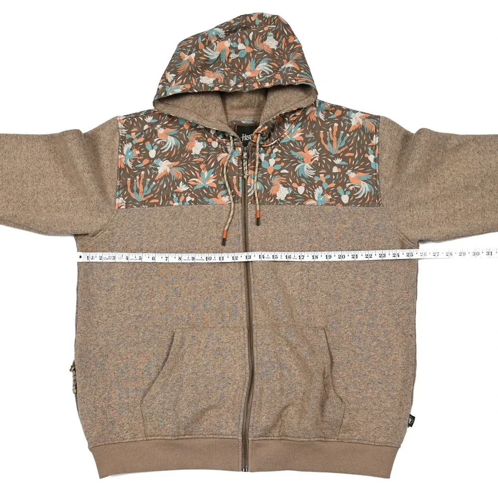 Howler Bros Hoodie Men's XL Shaman Full Zip Jacket Cactus Bird Aztec Southwest